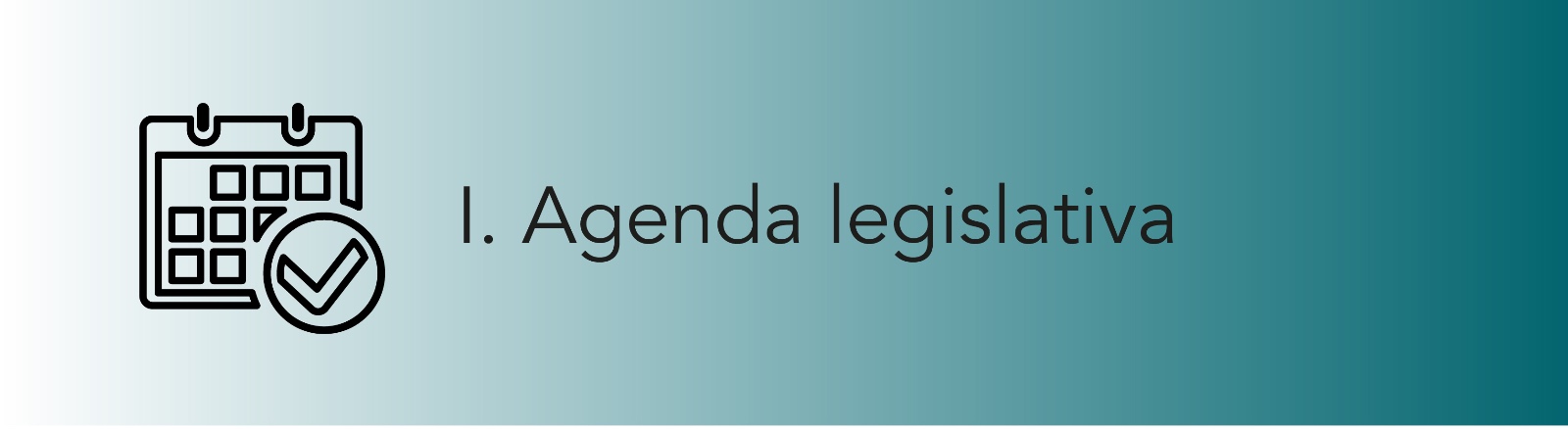 Imagen que permite conocer la Agenda legislativa