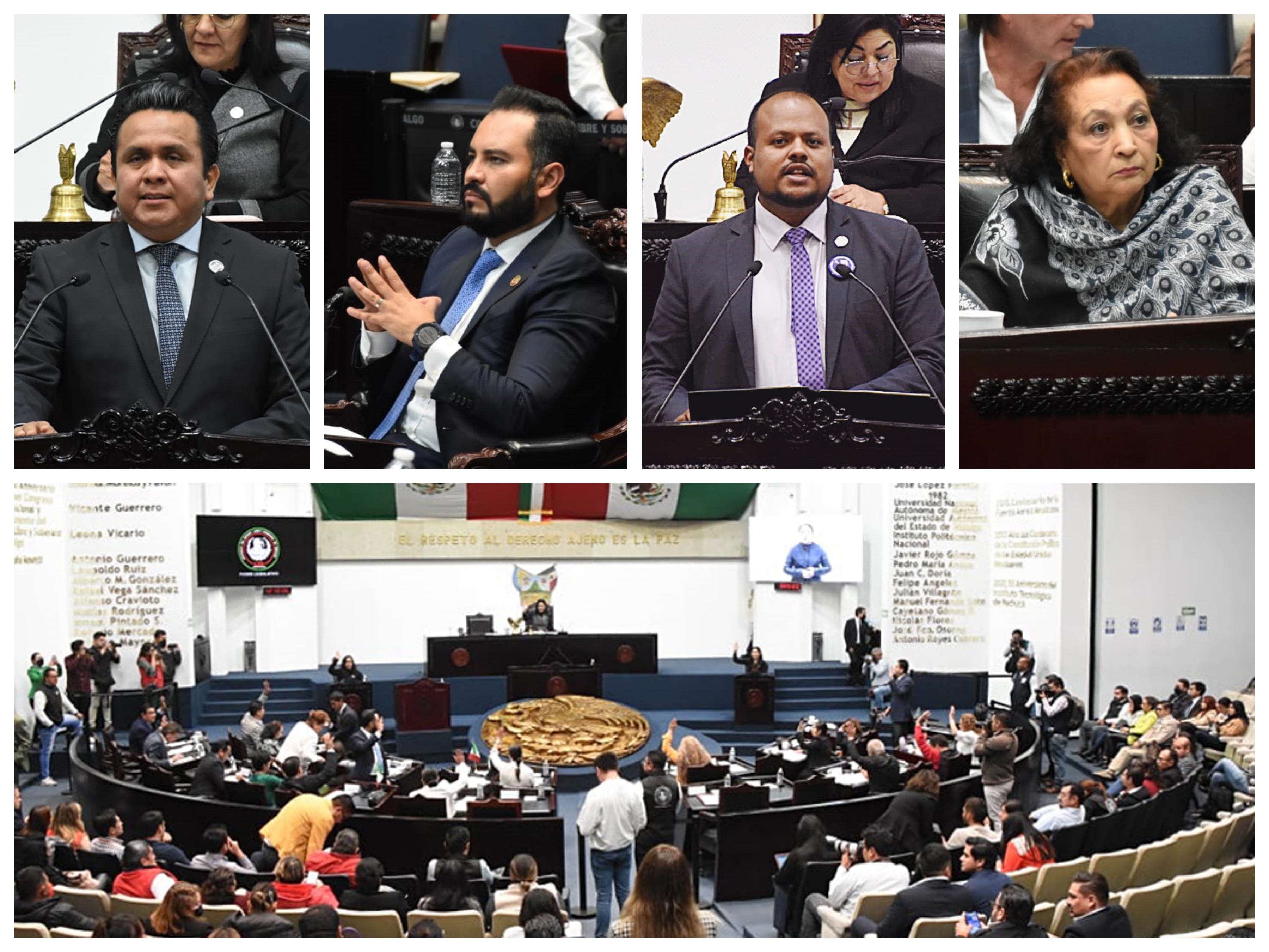 Imagen de diputados donde fueron presentadas dos
iniciativas que expiden nuevas leyes, la primera de ellas: Ley de Centros Culturales
Independientes y la Ley del Heroico Cuerpo de Bomberos