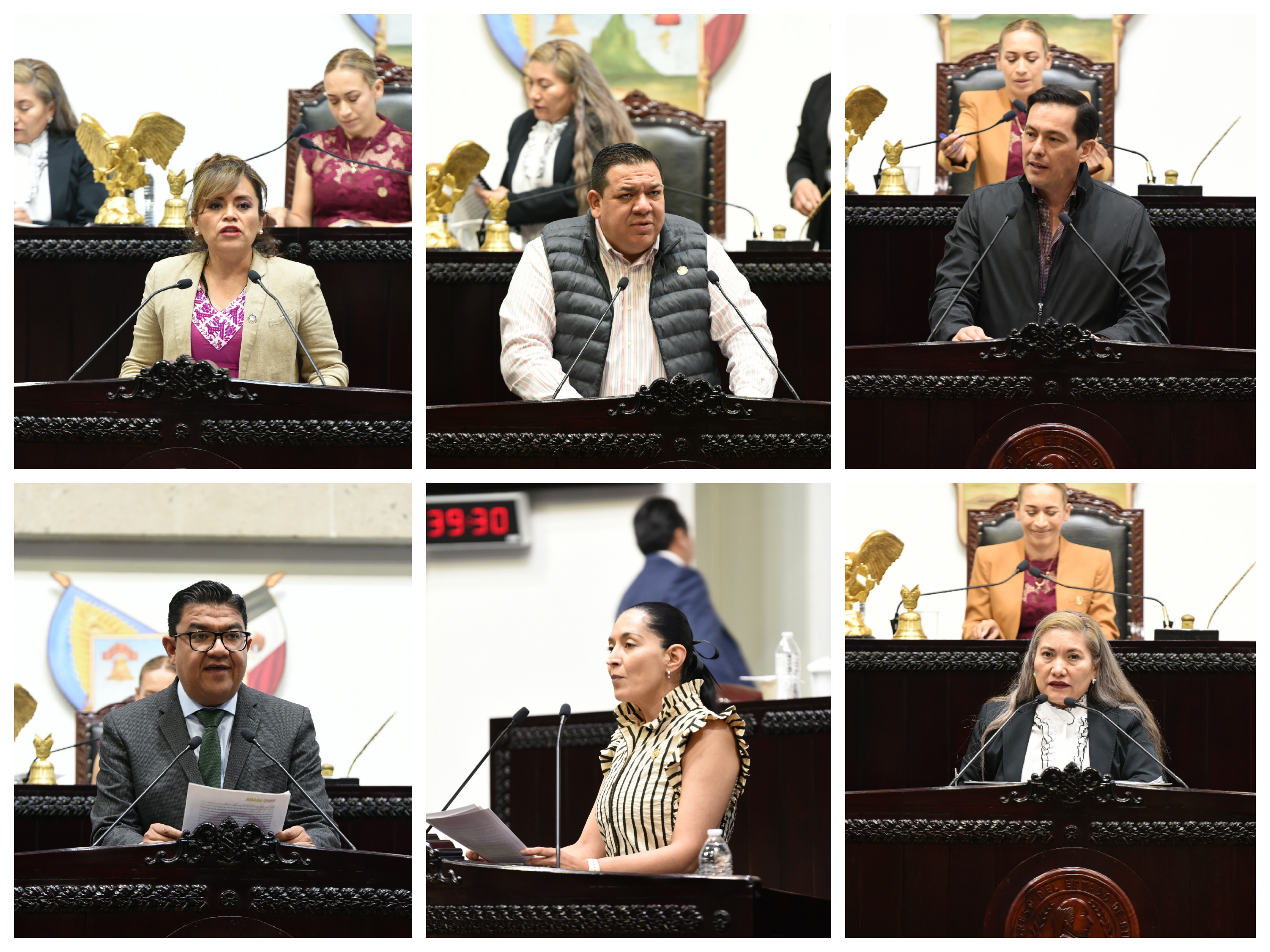 Imagen de diputados en tribuna durante su participación en la Sesion ordinaria numero 122