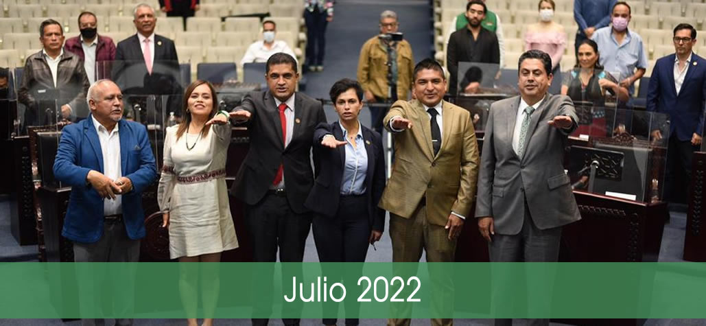 imagen que muestra a los diputados integrantes de la directiva del mes de julio de 2022-abre en una nueva pestaña